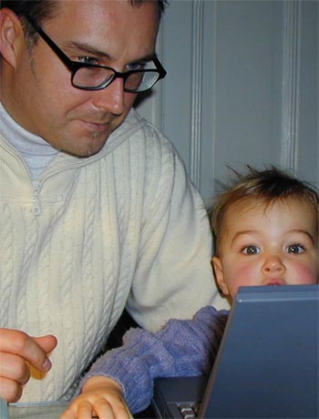Marko Müller mit Sohn Bruno 